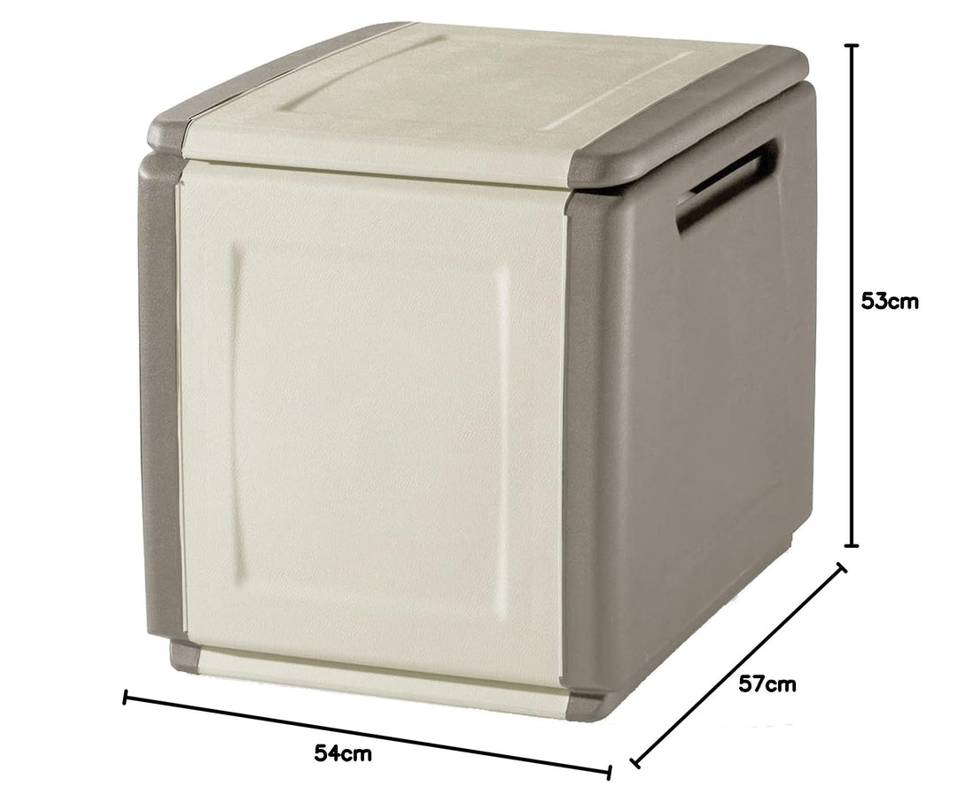 Gartenbox Kissenbox 130 Liter Taupe/Ecru-weiss wetterfest - Bild 6