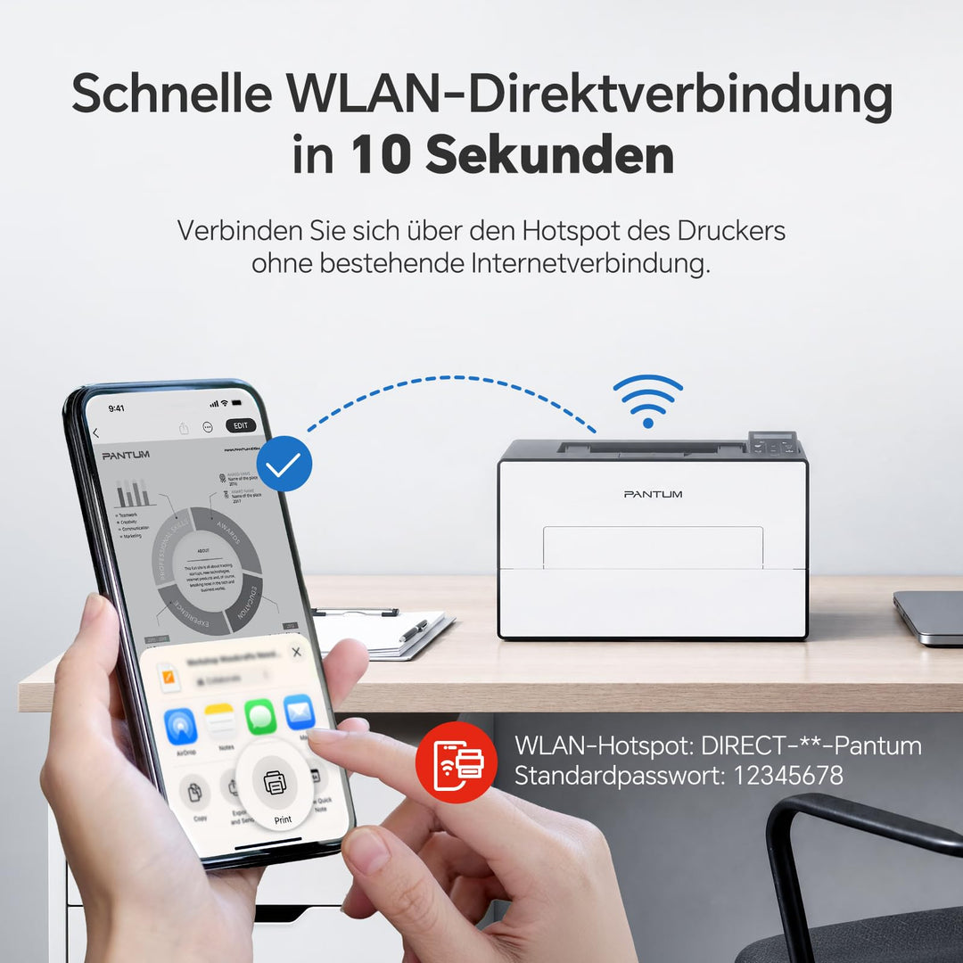 Laserdrucker S/W A4 30 ppm WLAN Duplex mit Starter-Toner - Bild 5