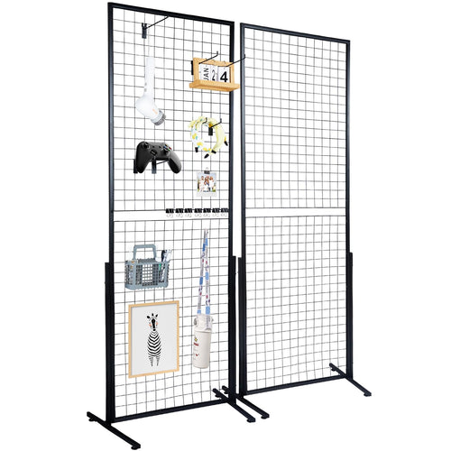Gitter-Wandpaneel Set faltbar 2er-Set mit Haken fuer Messen und Retail