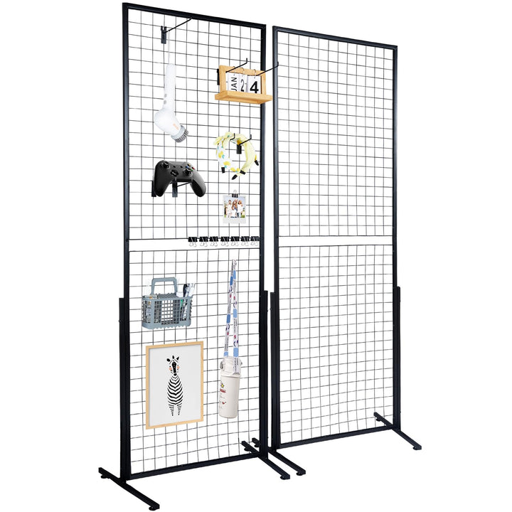 Gitter-Wandpaneel Set faltbar 2er-Set mit Haken fuer Messen und Retail