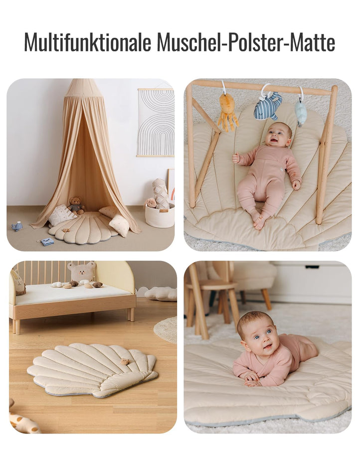 Spielbogen Baby mit Krabbeldecke Boho-Ozean 103x96cm 6 Spielzeuge - Bild 5