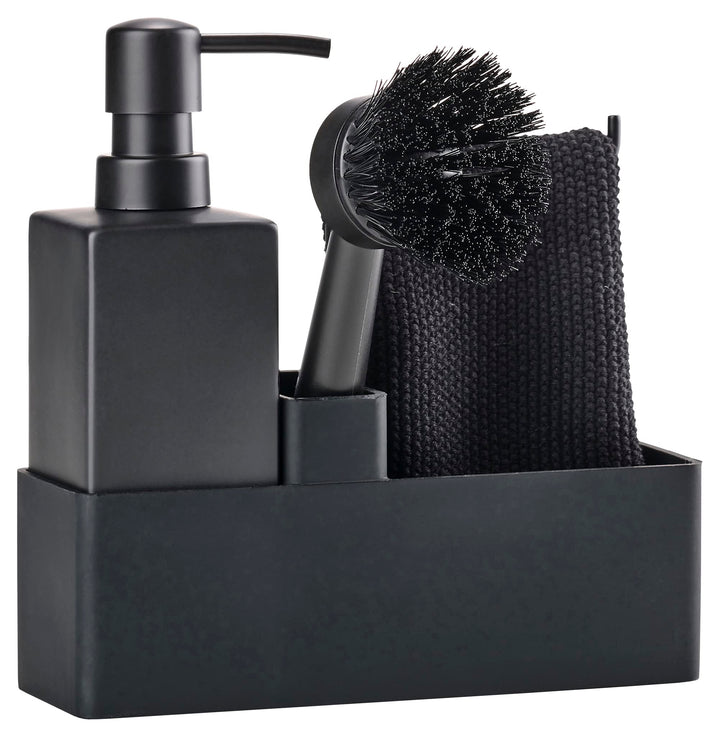 Spülset 4-teilig Keramik Silikon Organizer für Küchenspüle