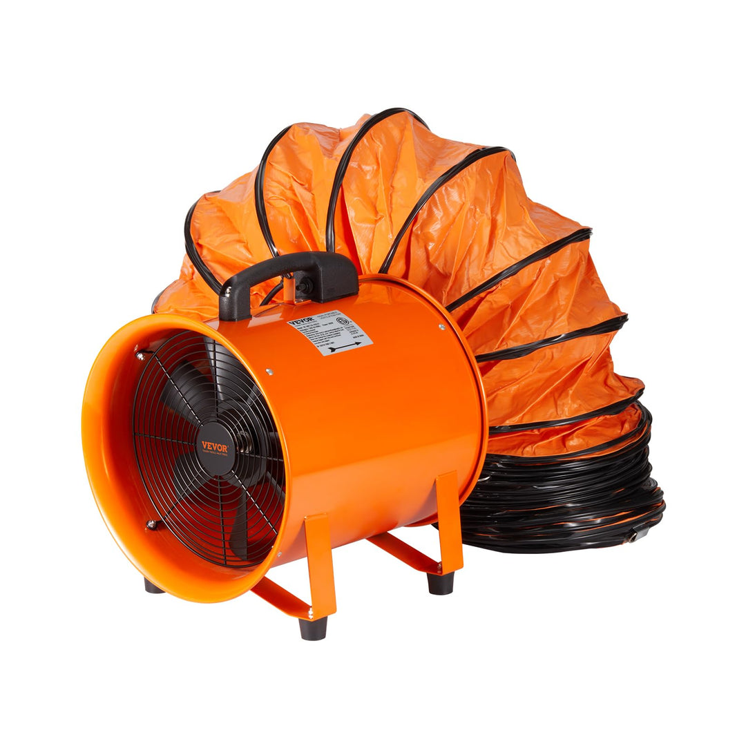 Bauventilator 367 W mit 4373 m³/h Stahl IP44 fuer Baustelle