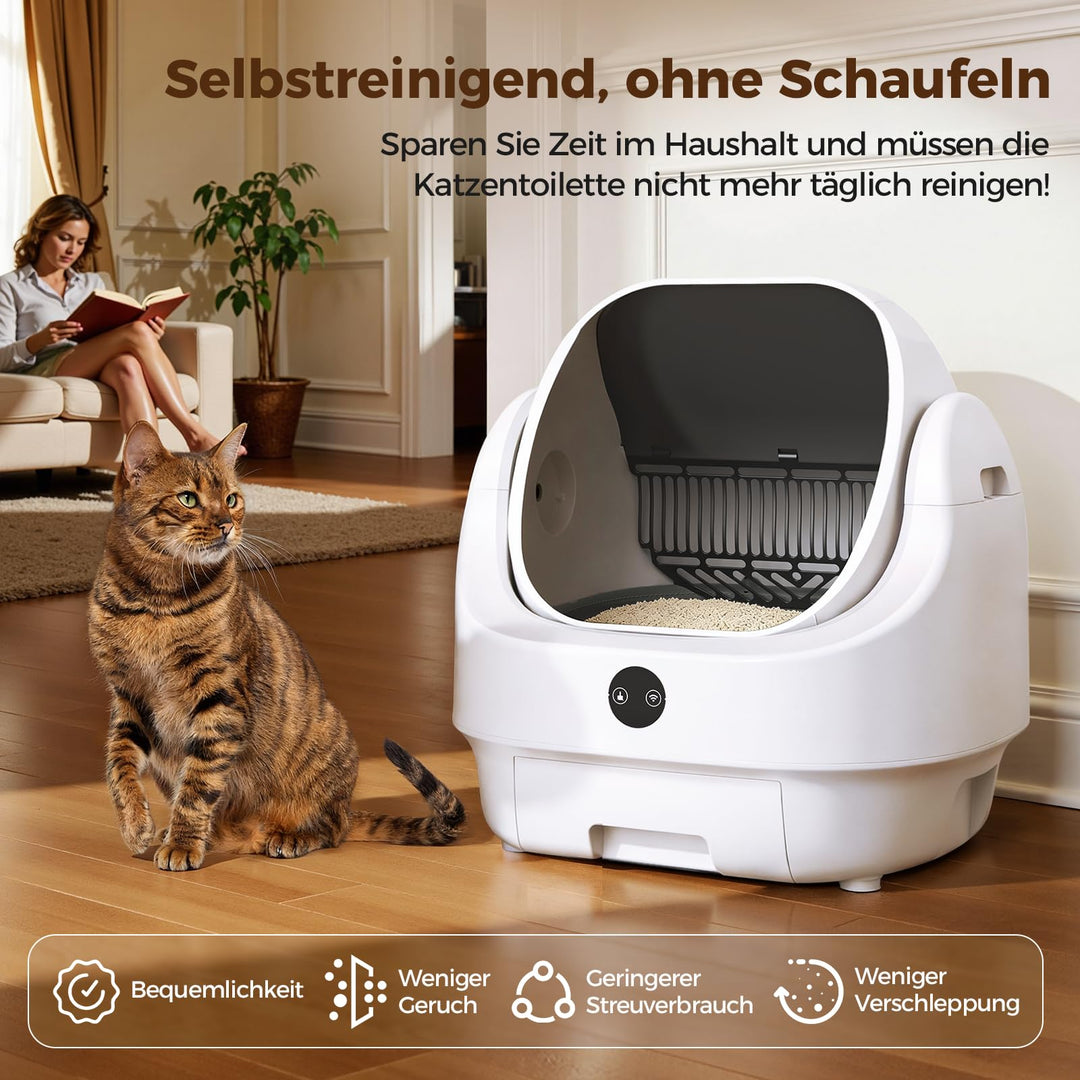 Elektrische Katzentoilette Selbstreinigend Offen mit App-Steuerung - Bild 2