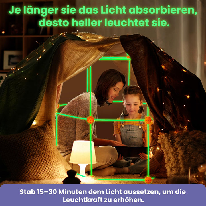 Höhlen-Bauset Kinder Leuchtend im Dunkeln 86 Stangen 44 Kugeln - Bild 2