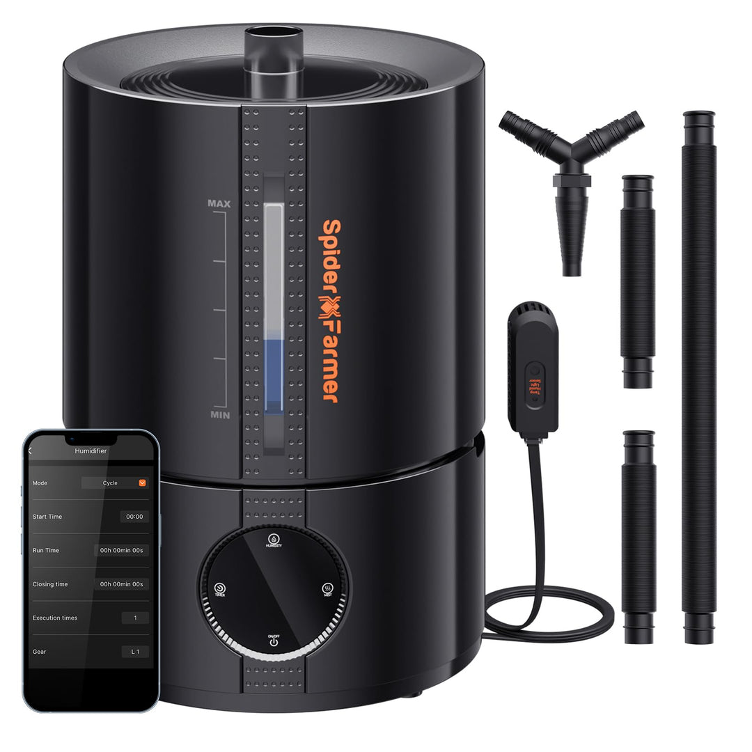 Growzelt Luftbefeuchter 5L Smart mit Timer 4 Nebelstufen 35-95%