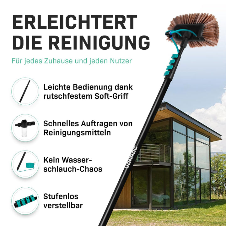 Teleskop Waschbürste mit Wasseranschluss ausziehbar 1,6–6,5 m - Bild 2