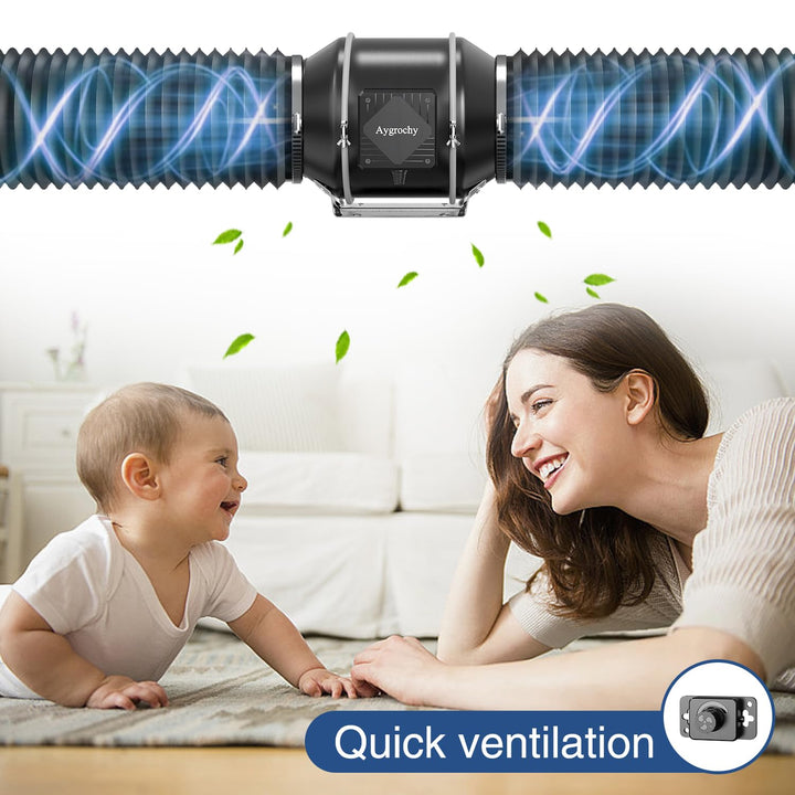 Rohrventilator 150mm EC-Motor 683m³/h regelbar für Grow-Zelt - Bild 5