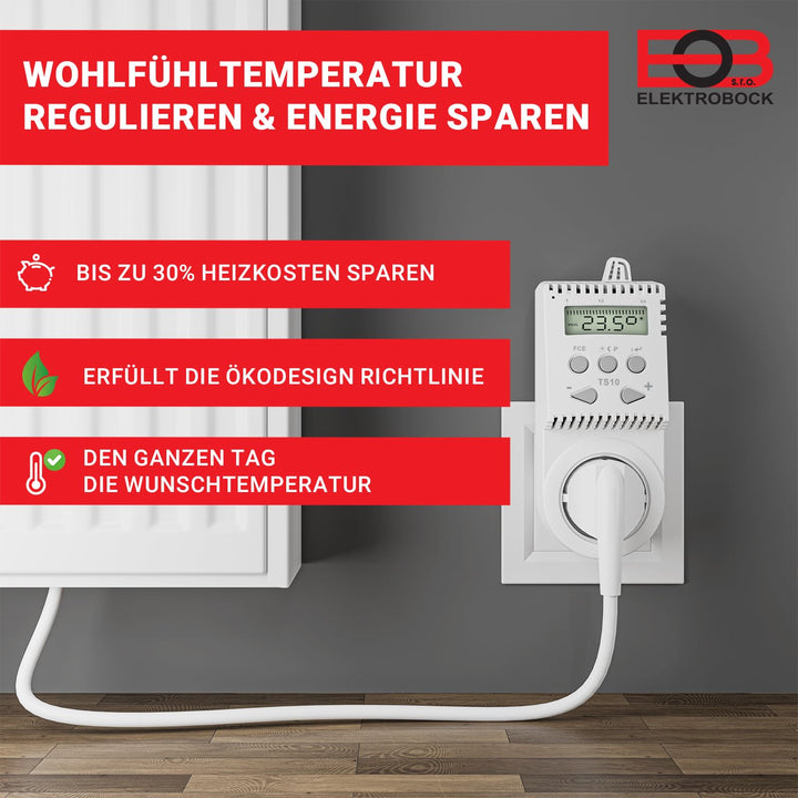 Steckdosen-Thermostat 230V 3680W programmierbar für Elektroheizung - Bild 3