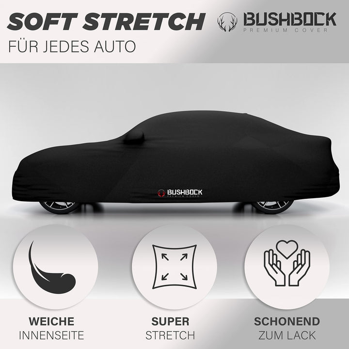 Autoabdeckung Indoor Stretch schwarz Gummizug für PKW Grösse M - Bild 3