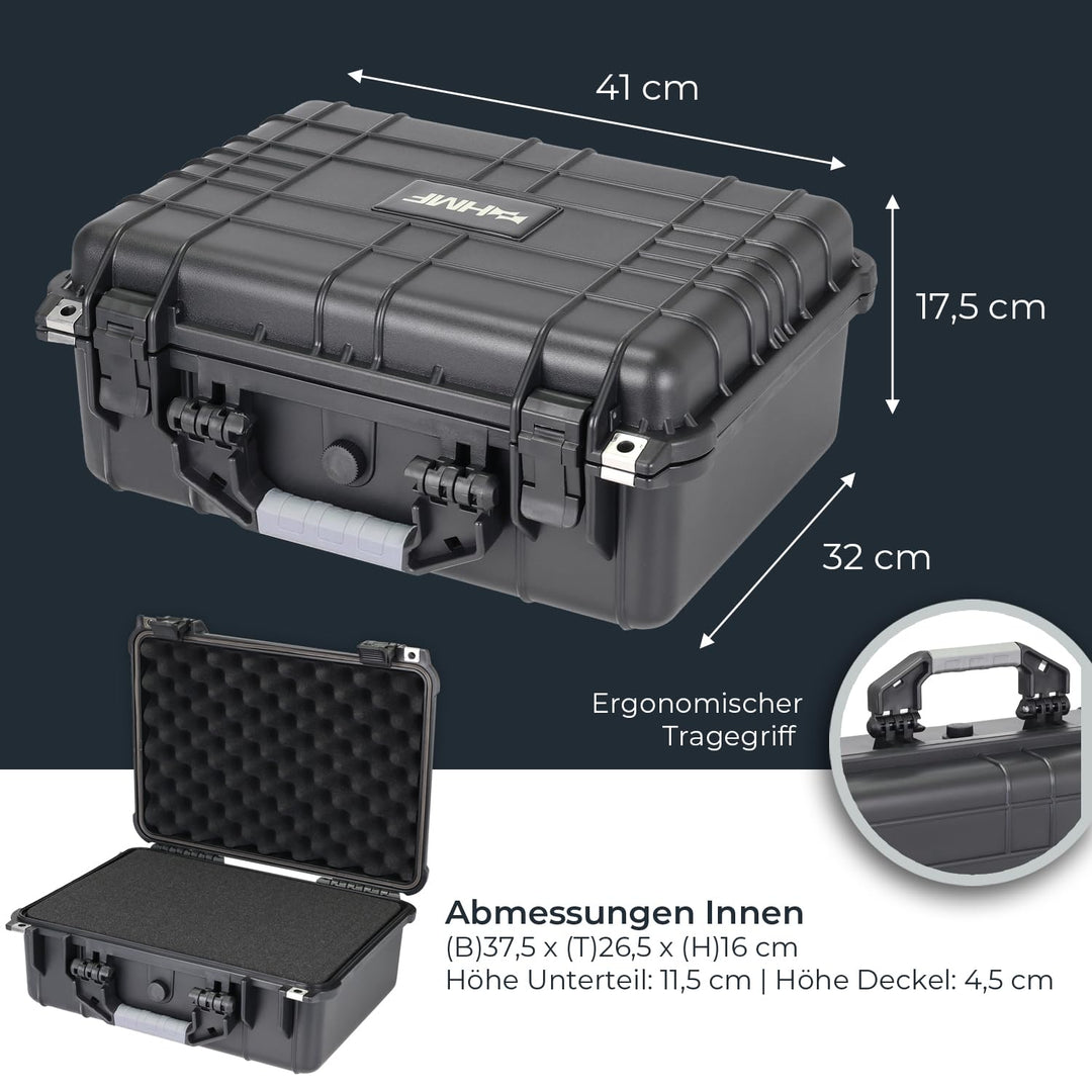 Outdoor-Fotokoffer Rasterschaumstoff IP67 wasserdicht 41x32x17.5 cm - Bild 5