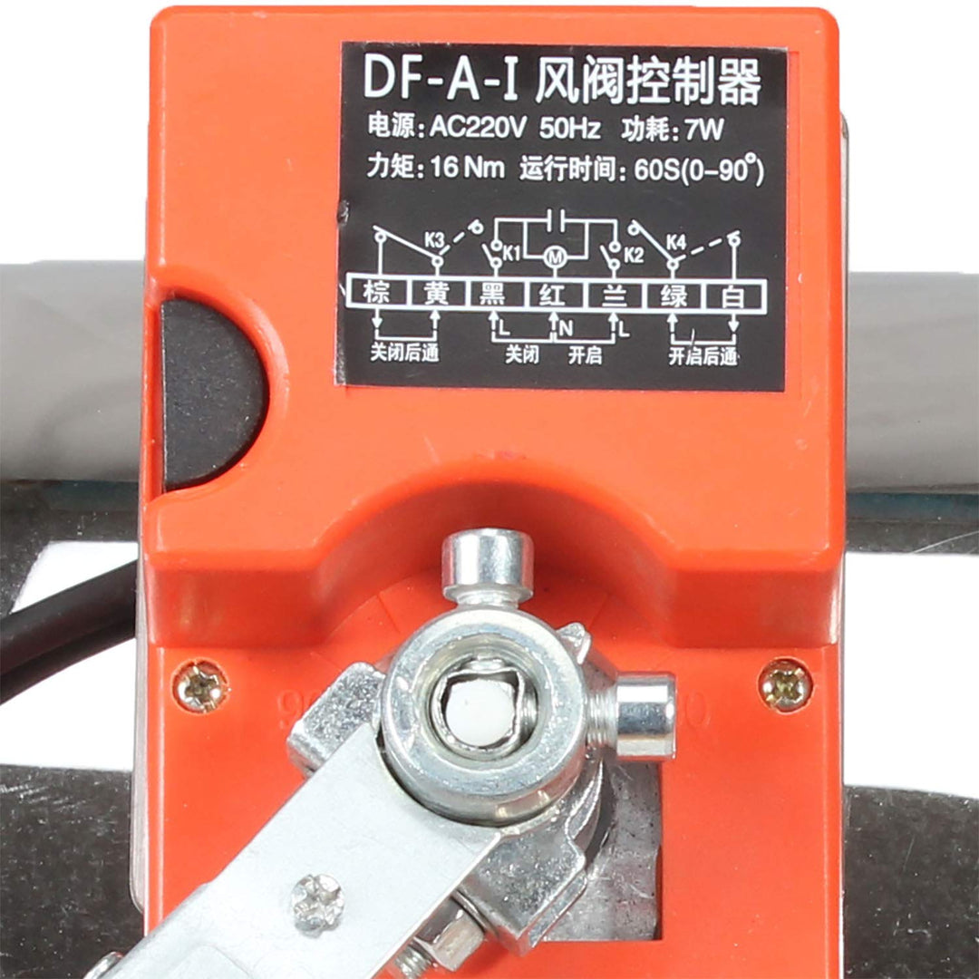 Elektrische Absperrklappe Edelstahl 200mm 16Nm 5 Positionen 220V - Bild 6