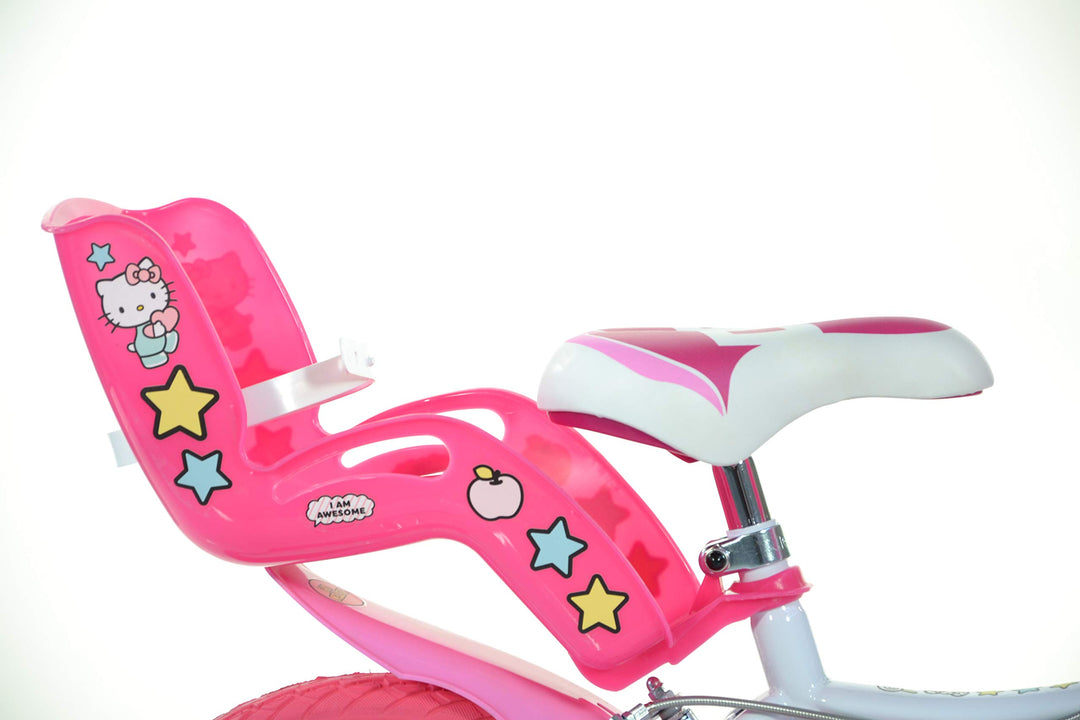 Kinderfahrrad 14 Zoll Mädchen mit Korb und Puppensitz Hello Kitty - Bild 7