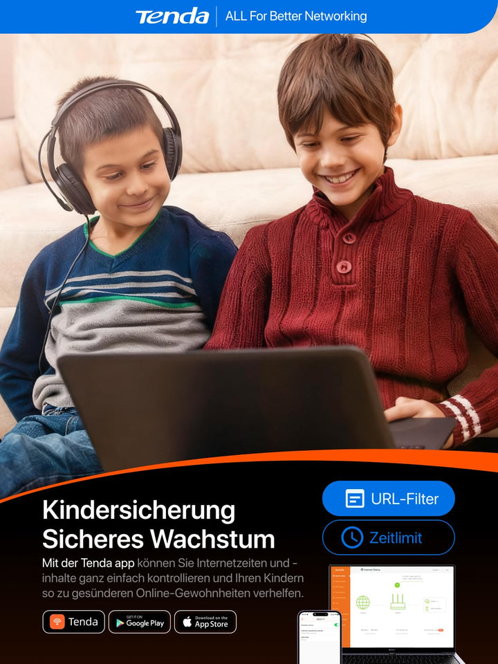 WLAN-Router Dual-Band Gigabit AC1200 MU-MIMO mit 4 Antennen - Bild 8