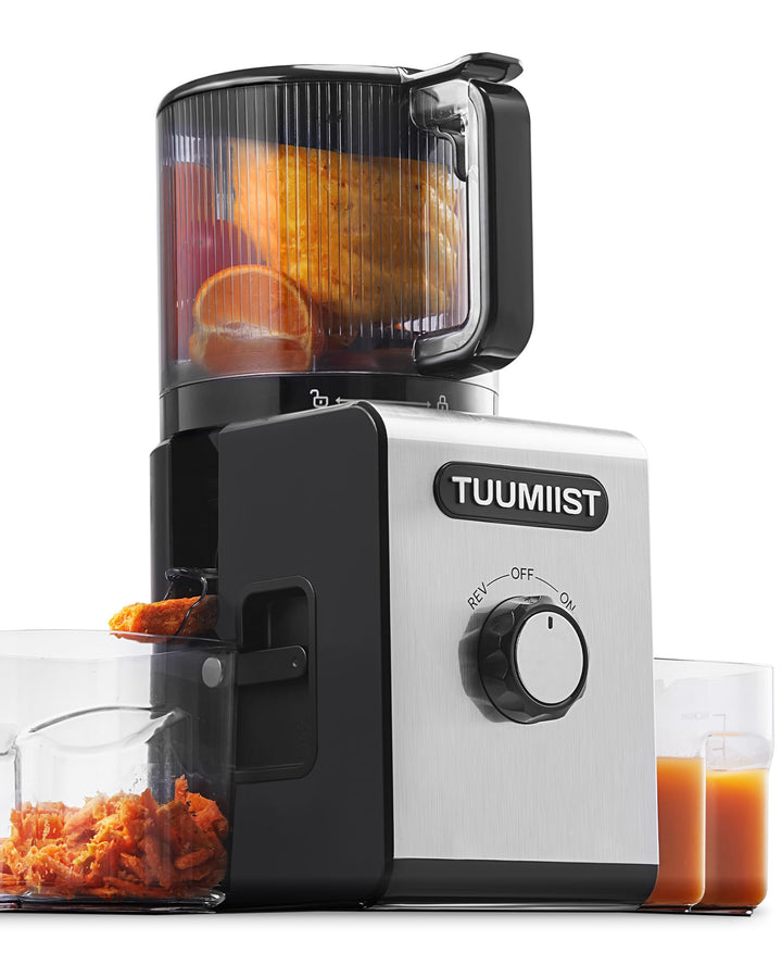 Slow Juicer XXL 150mm Einfülltrichter 3L fuer ganze Fruechte