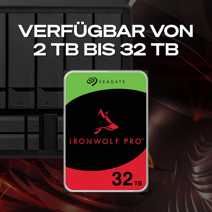 NAS-Festplatte 28TB SATA CMR IronWolf Pro fuer Dauerbetrieb - Bild 8