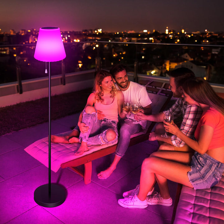 Solar Stehlampe Outdoor IP65 RGB+Warmweiss dimmbar mit Fernbedienung - Bild 8