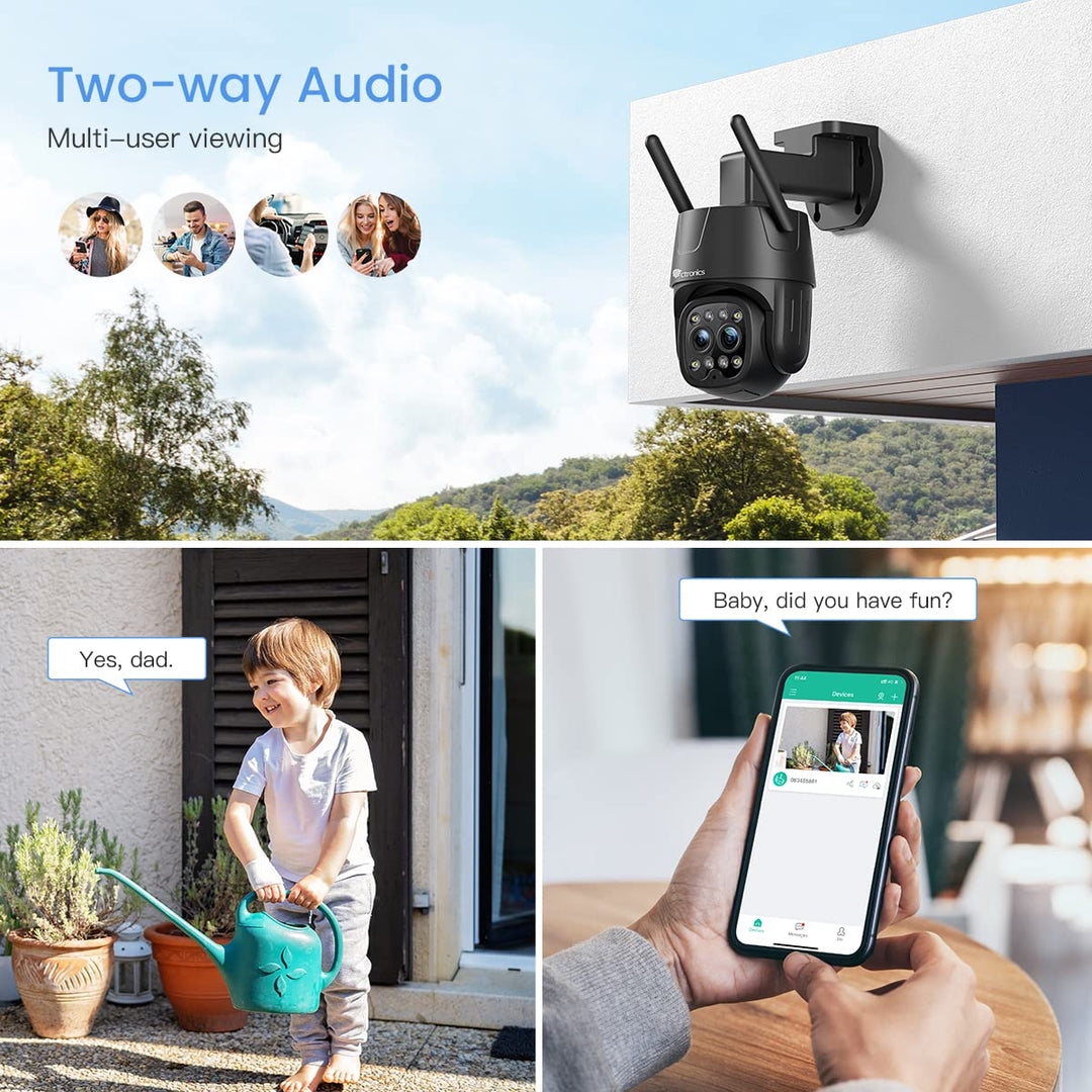 Überwachungskamera Aussen 4MP 2.5K Dual-Objektiv 6x Hybrid-Zoom WLAN - Bild 7