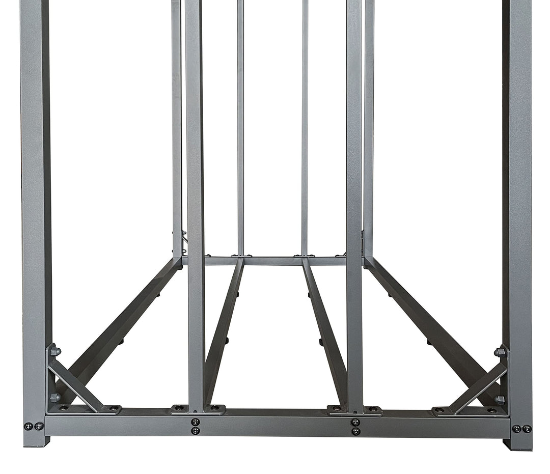 Kaminholzregal Metall Aussen XXL 185x70x185 cm mit Dach Anthrazit - Bild 7