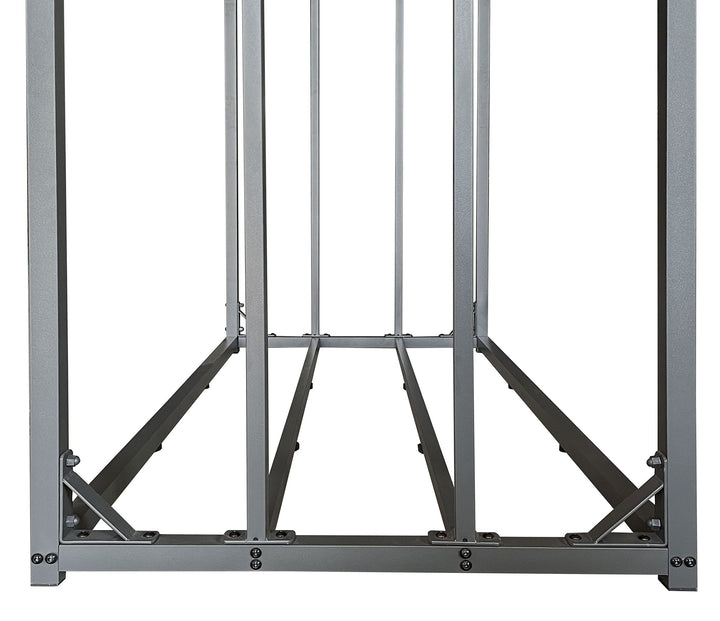 Kaminholzregal Metall Aussen XXL 185x70x185 cm mit Dach Anthrazit - Bild 7