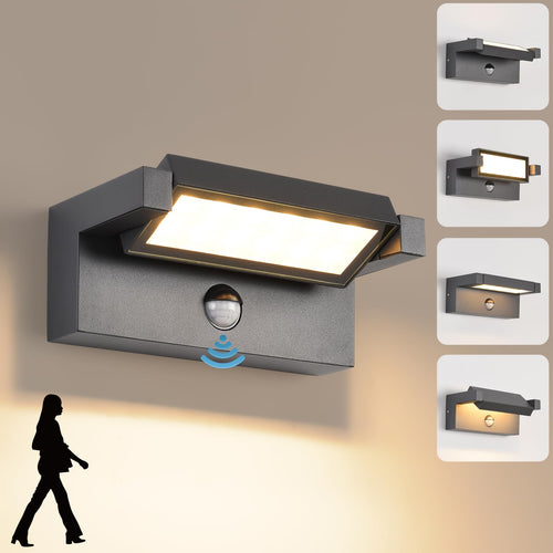Aussenleuchte mit Bewegungsmelder 22W 350° schwenkbar IP65 warmweiss