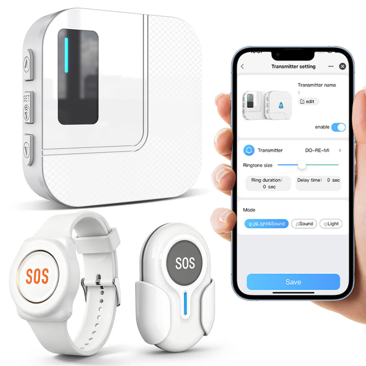 Hausnotruf-Set WiFi mit App-Benachrichtigung für Senioren