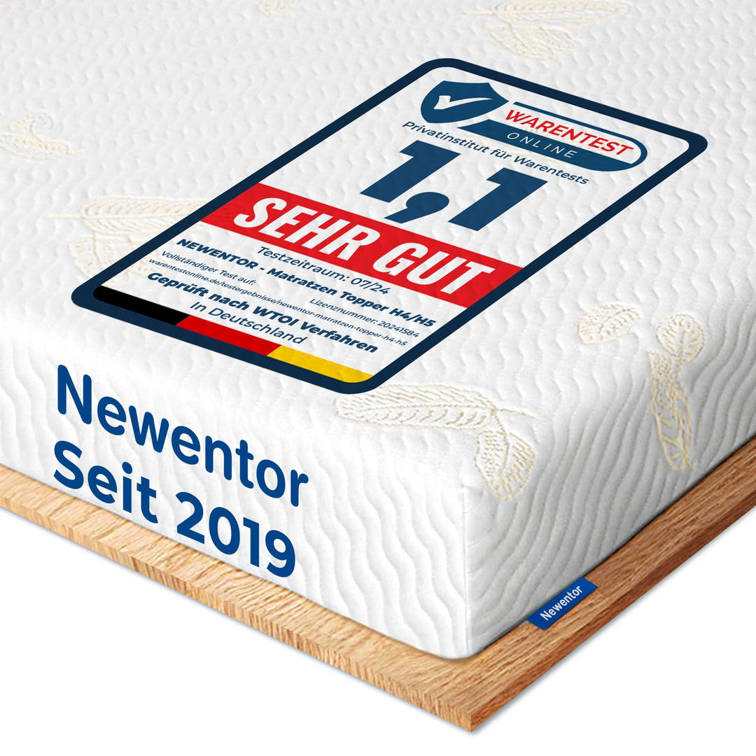 Matratzen-Topper 140x200 cm Visko-Gel 2-in-1 H4/H5 waschbar