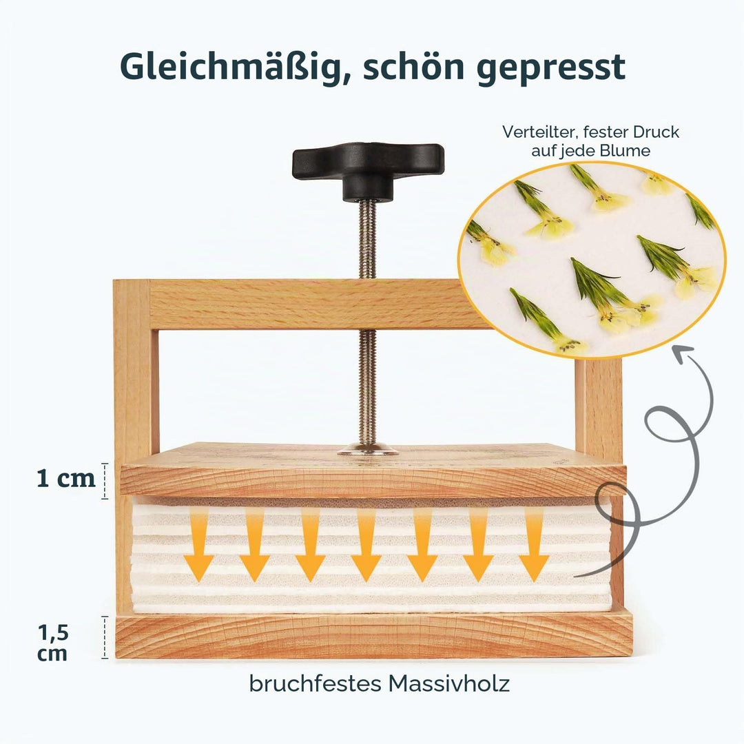 Blumenpresse 6-lagig mit Zentralstange 27,4x17,3 cm für Kinder - Bild 2