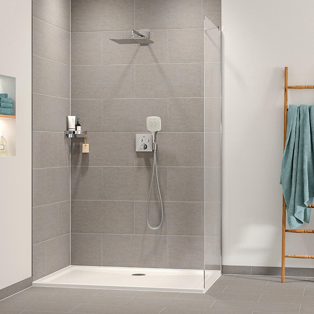 Handbrause 3 Strahlarten Cube Chrom mit Kalkschutz und Wassersparer - Bild 6