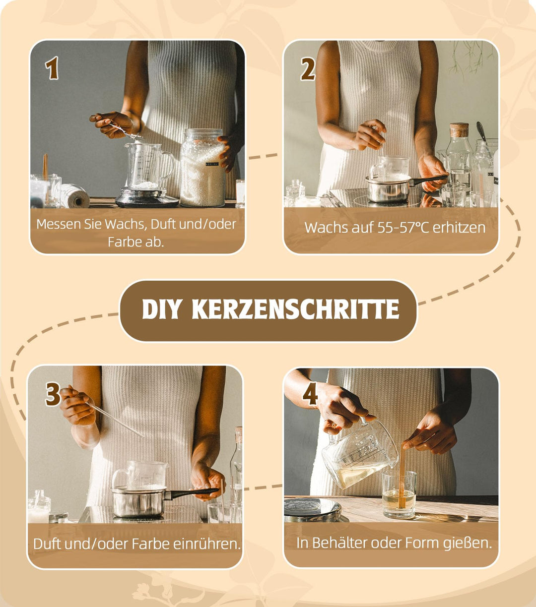 Sojawachs Kerzenwachs 5 kg Flocken 100% rein für DIY-Kerzen - Bild 7