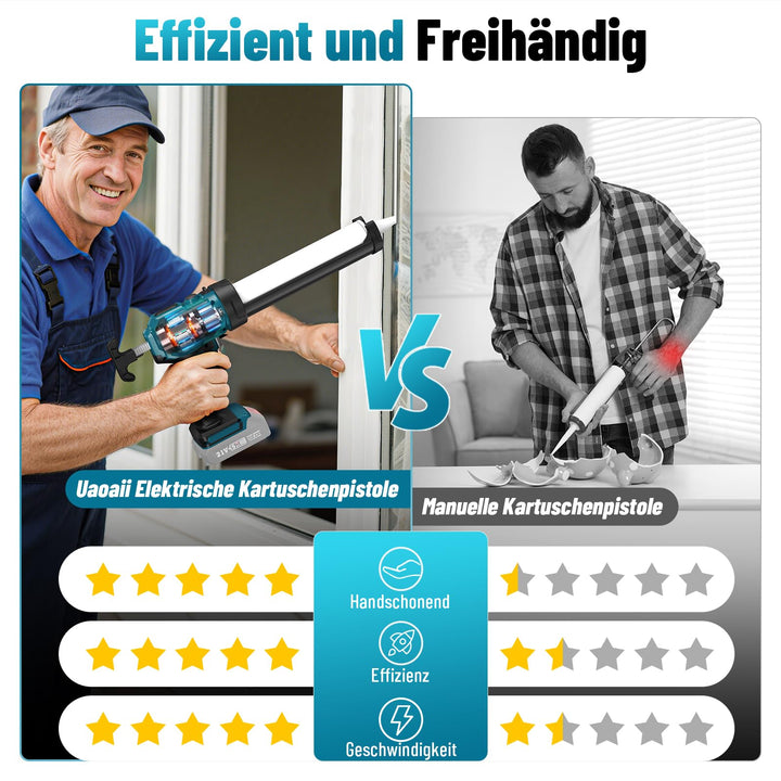 Akku-Kartuschenpistole 18V mit LED und 4 Geschwindigkeiten für 300-ml-Kartuschen - Bild 2