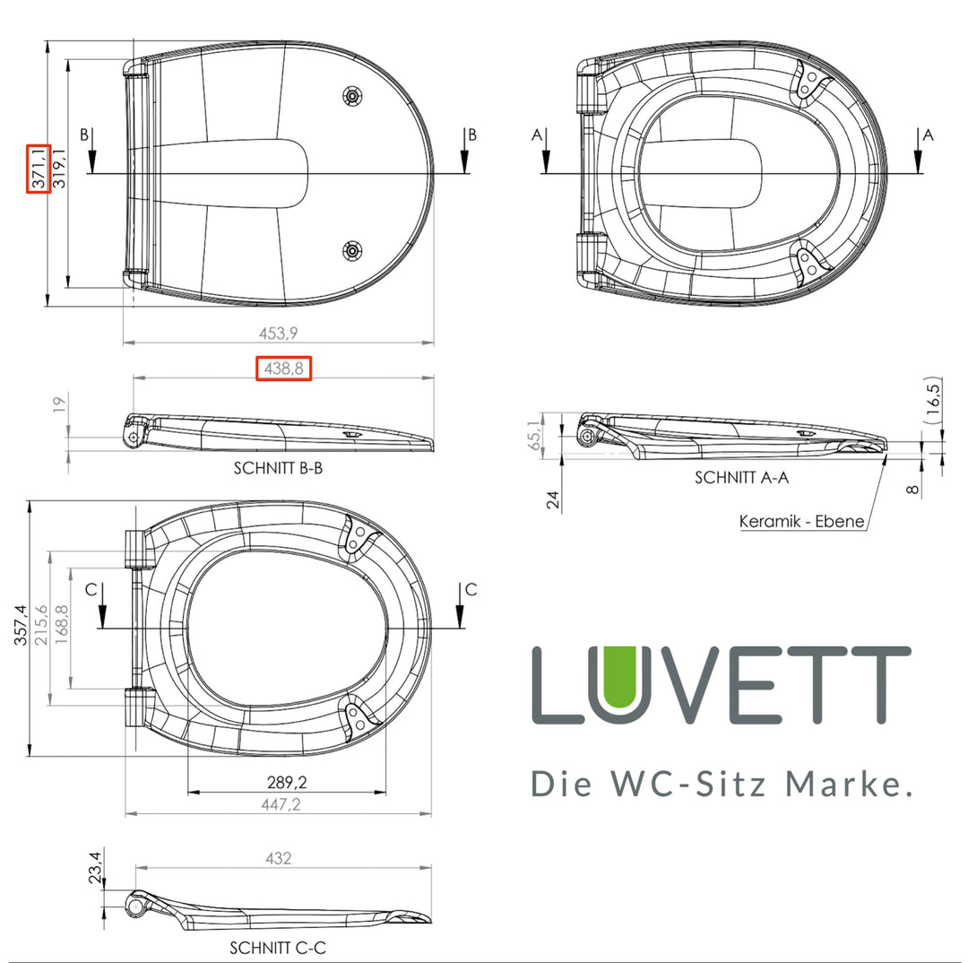 WC-Sitz Oval Duroplast mit SoftClose Absenkautomatik Weiss - Bild 8