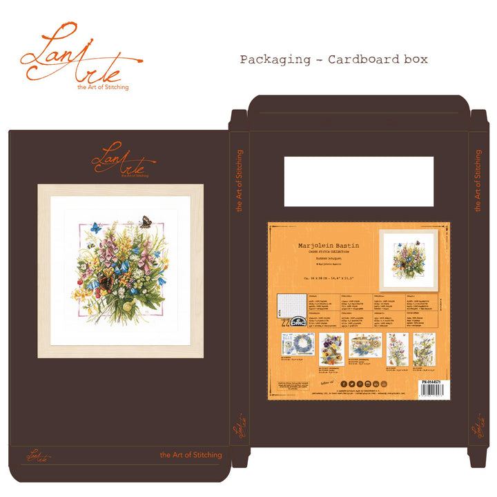 Kreuzstich-Stickpackung Sommerblumenstrauss 36x38 cm für Anfänger - Bild 3
