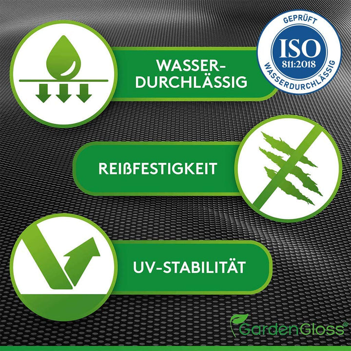 Unkrautvlies 150g/m² schwarz 25m x 1m Rolle Garten - Bild 2