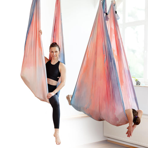 Aerial Yoga Hängematte Nylon 5x2,6m 300kg Komplettset mit Befestigung