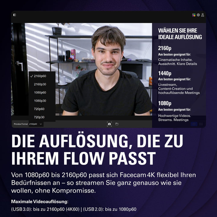 Webcam 4K 60fps mit Sony-STARVIS-2-Sensor für Streaming - Bild 5