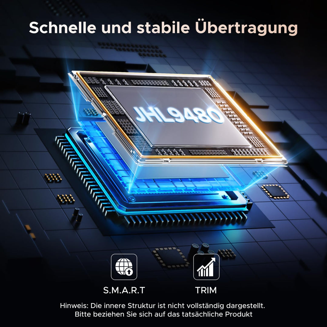 NVMe SSD Gehäuse 80 Gbps Thunderbolt 5/4 mit PWM-Lüfter - Bild 6