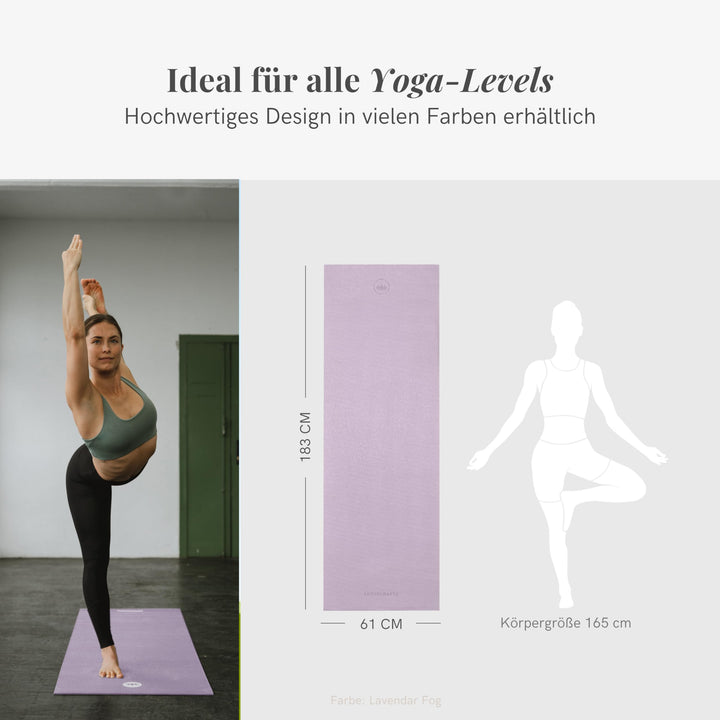 Yogamatte rutschfest 183x61x0,5 cm für Yoga, Pilates, Fitness - Bild 3