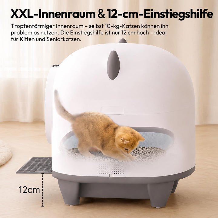 Automatisches Katzenklo 90L mit App-Steuerung und Sicherheitssensoren - Bild 3