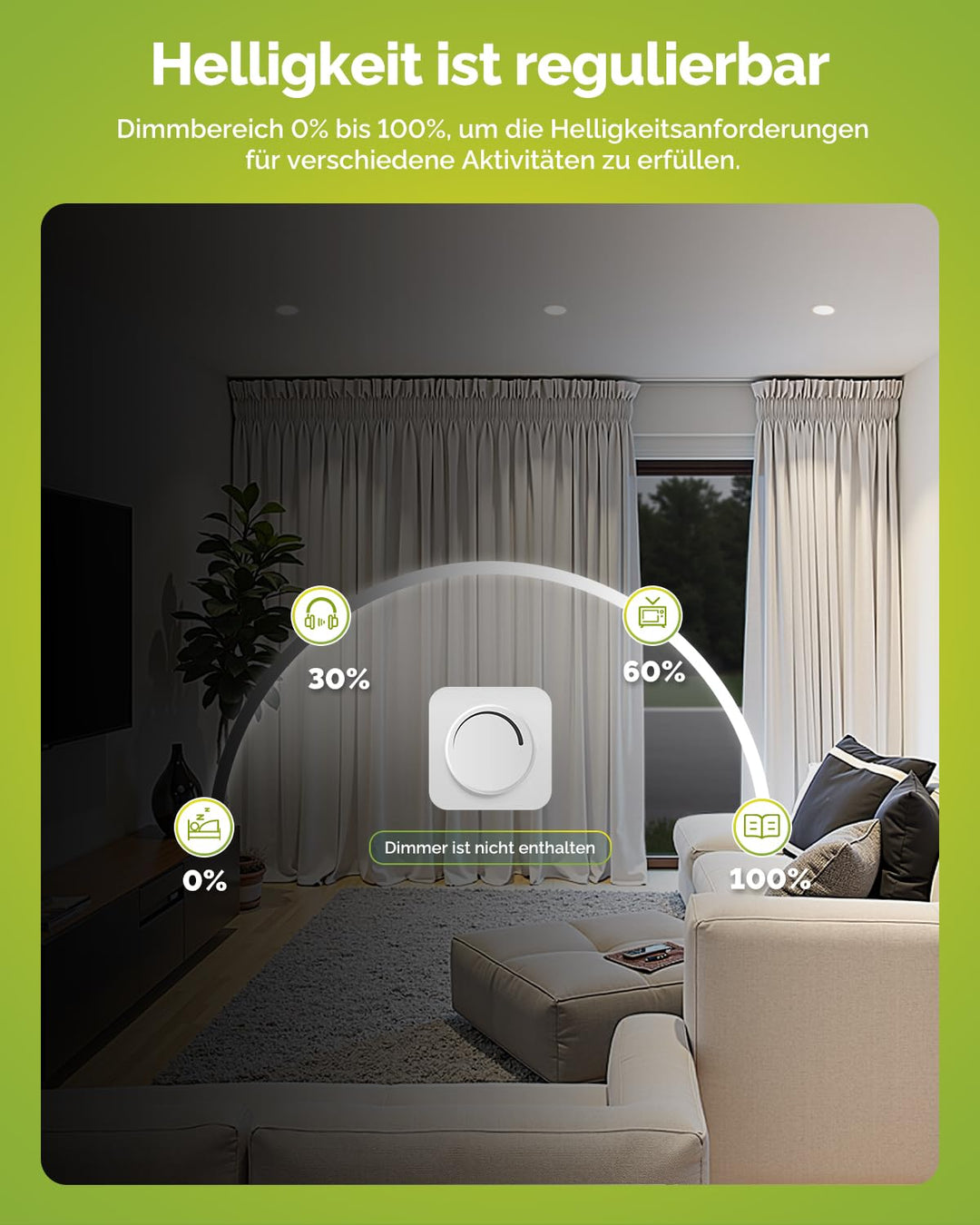 LED Einbaustrahler 230V dimmbar IP44 5W 3 Farbtemperaturen 12er Set - Bild 3