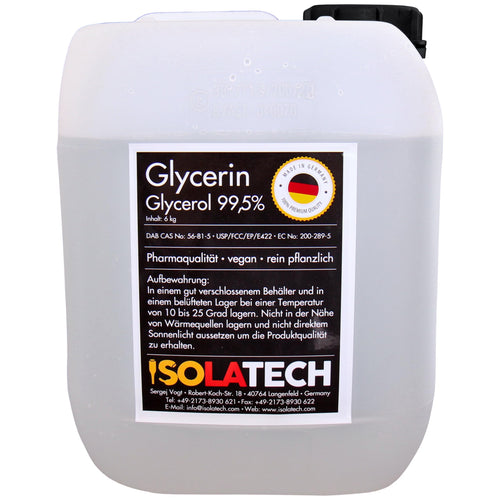 Glycerin 99,5% Pharmaqualität 5L Kanister für Kosmetik und Lebensmittel