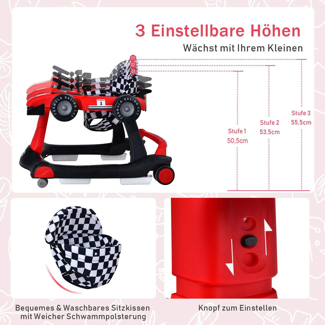 Lauflernhilfe 4-in-1 Auto mit Musik &amp; Licht für Babys 6-18 Monate - Bild 3