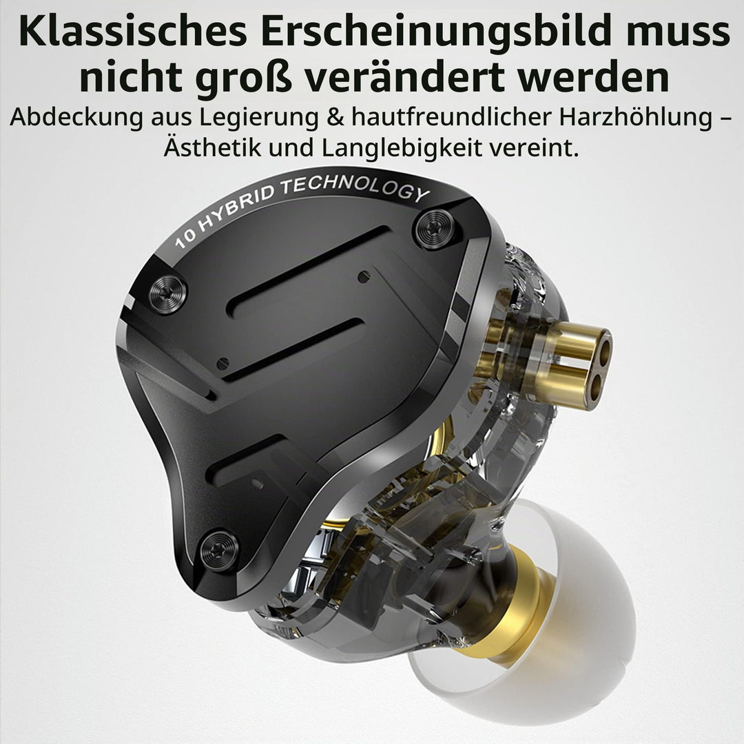 In-Ear-Kopfhörer HiFi 4BA+1DD Hybrid-Treiber 26dB Isolierung kabelgebunden - Bild 5