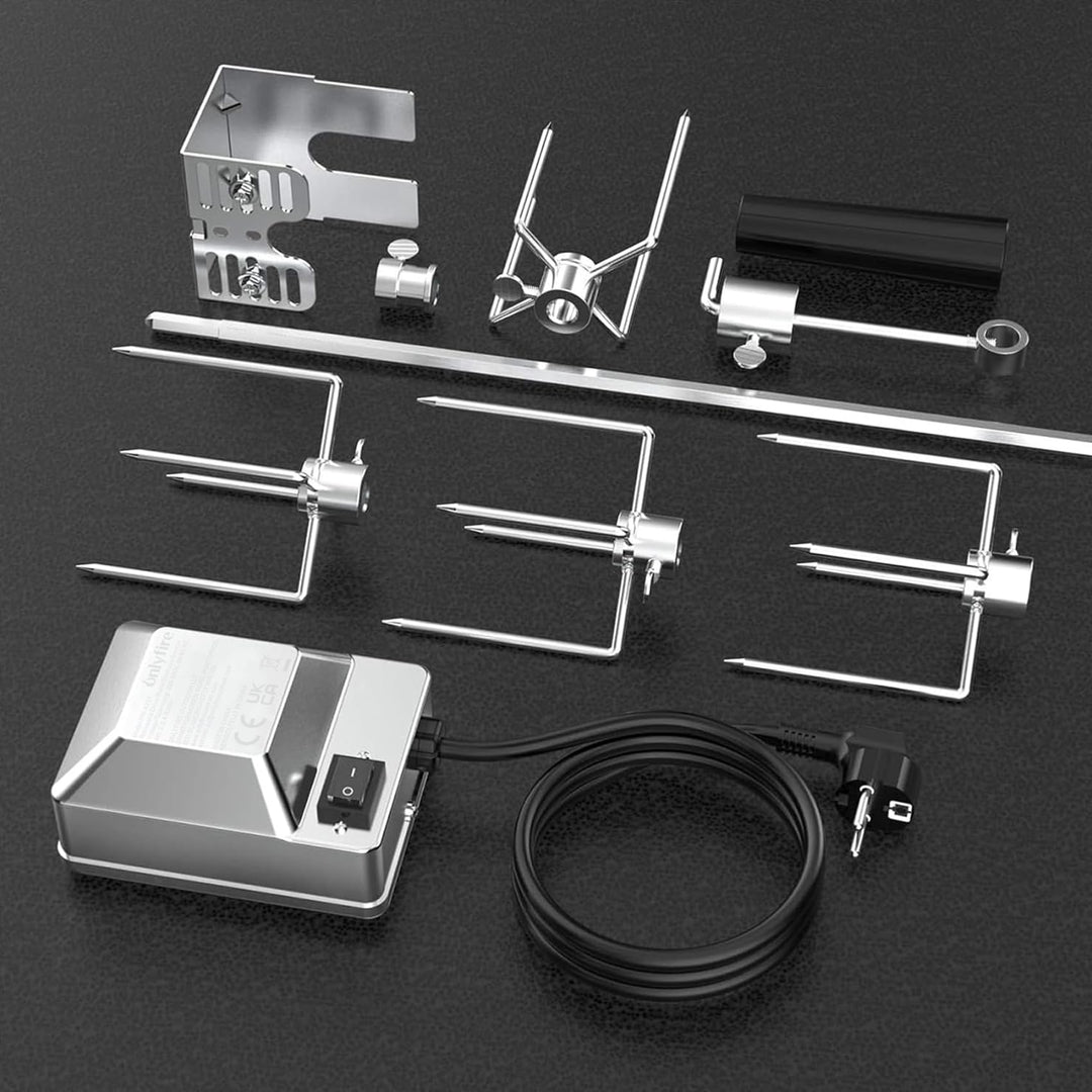 Grillspieß Rotisserie-Set verchromt 100cm für Gasgrills bis 10kg - Bild 6