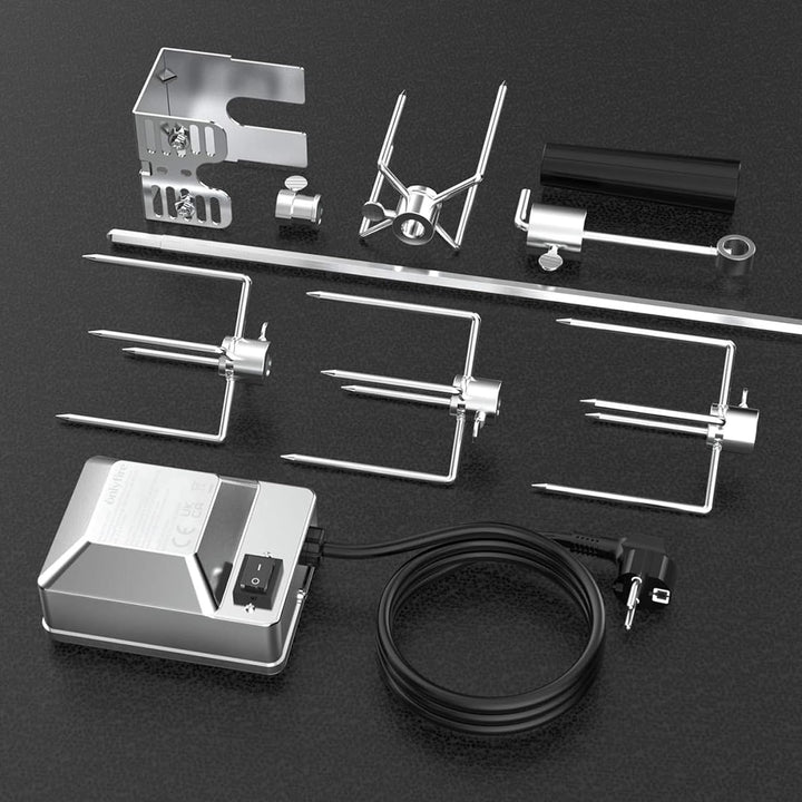 Grillspieß Rotisserie-Set verchromt 100cm für Gasgrills bis 10kg - Bild 6