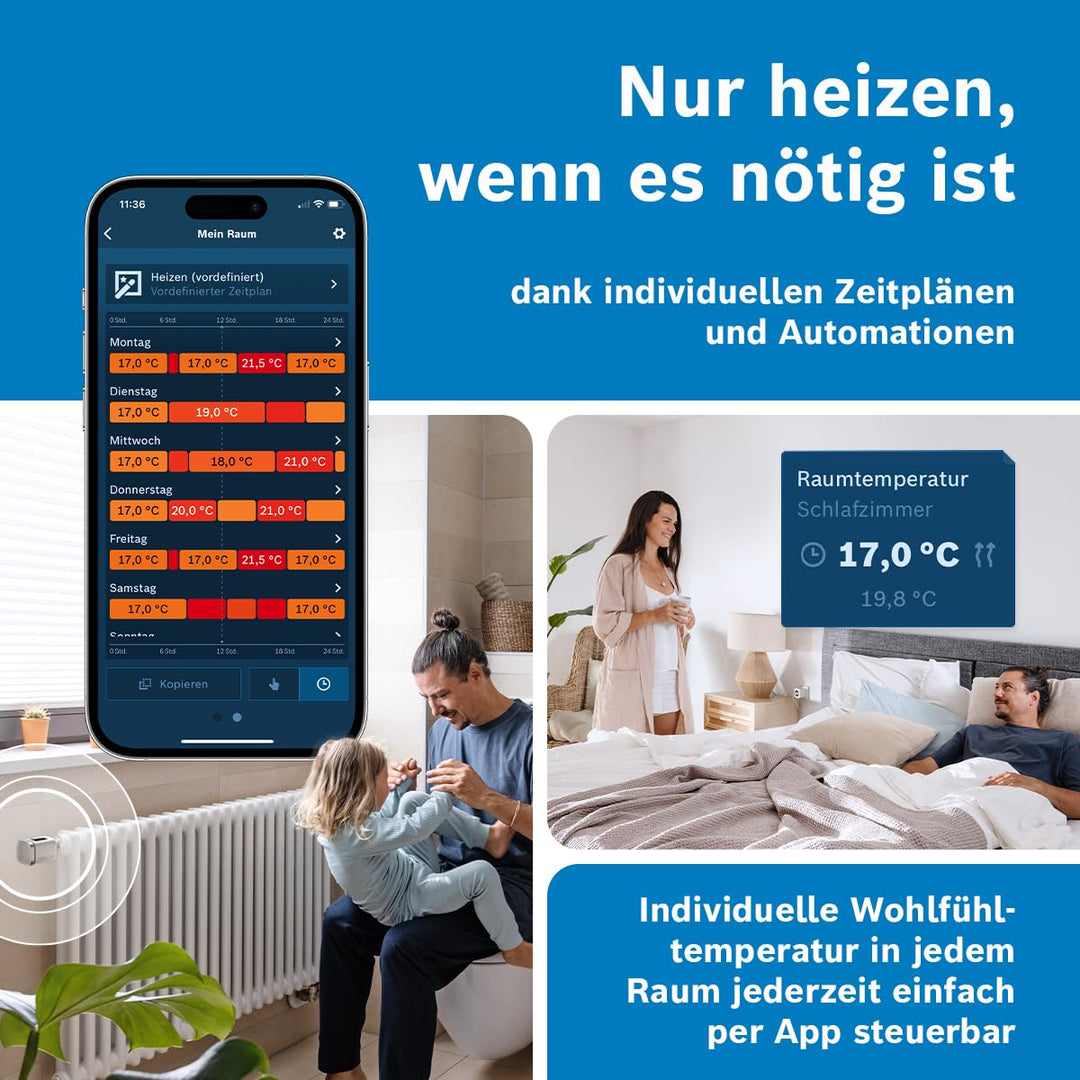 Heizkörperthermostat Smart Matter Zigbee anthrazit mit App-Steuerung - Bild 2