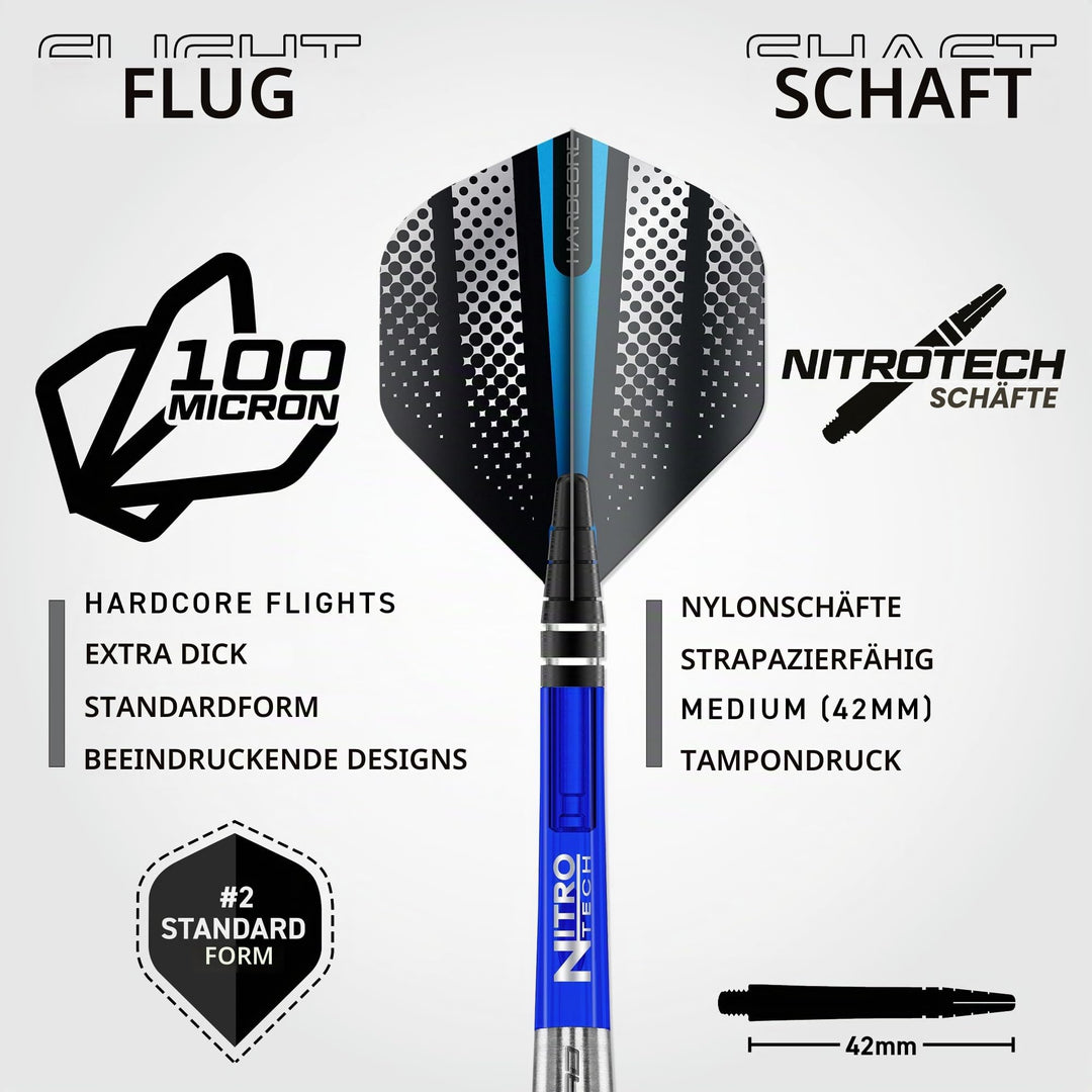 Steel-Tip Darts 85% Wolfram 23g mit Flights und Schäften - Bild 4