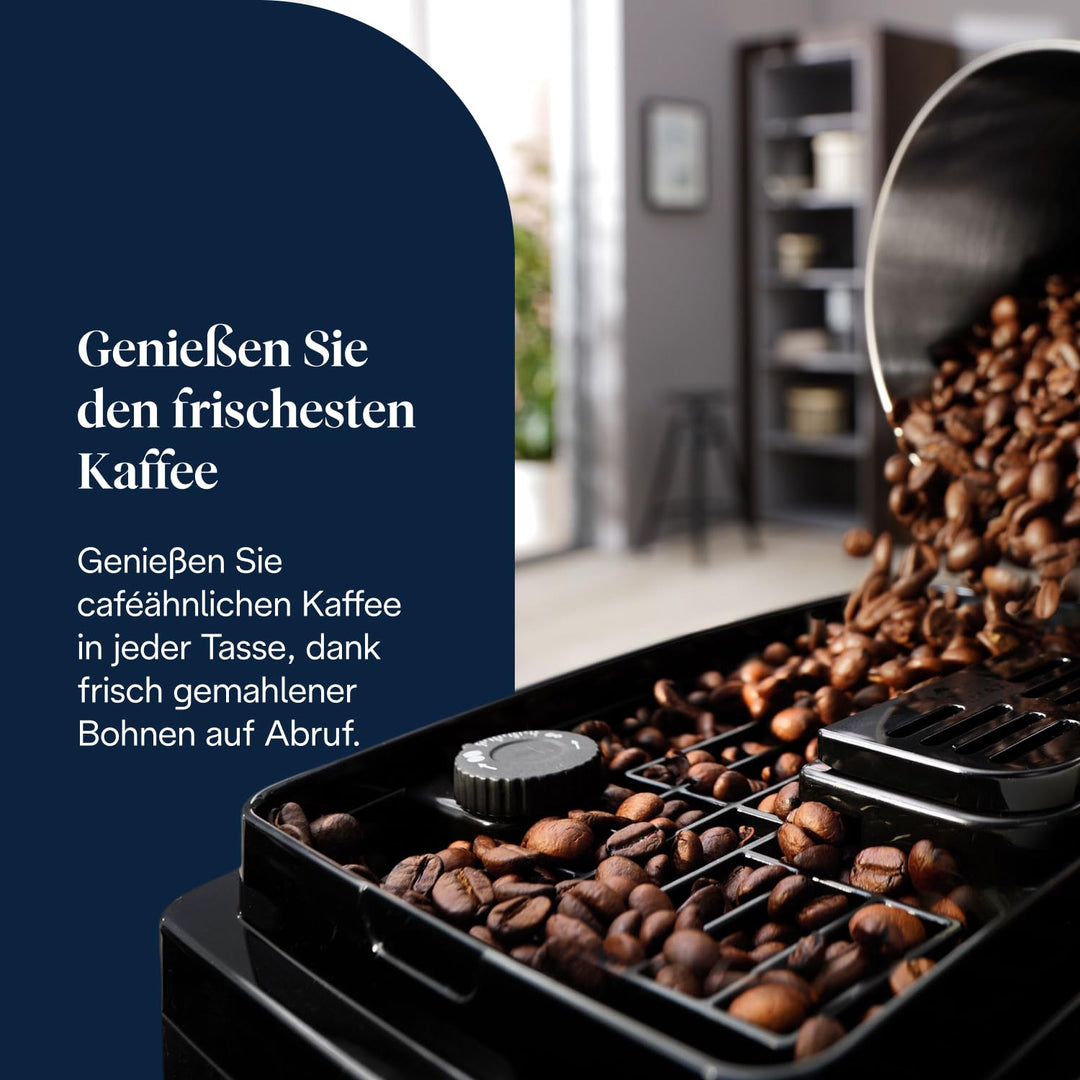 Kaffeevollautomat mit Milchsystem 5 Getränke schwarz schmal - Bild 3