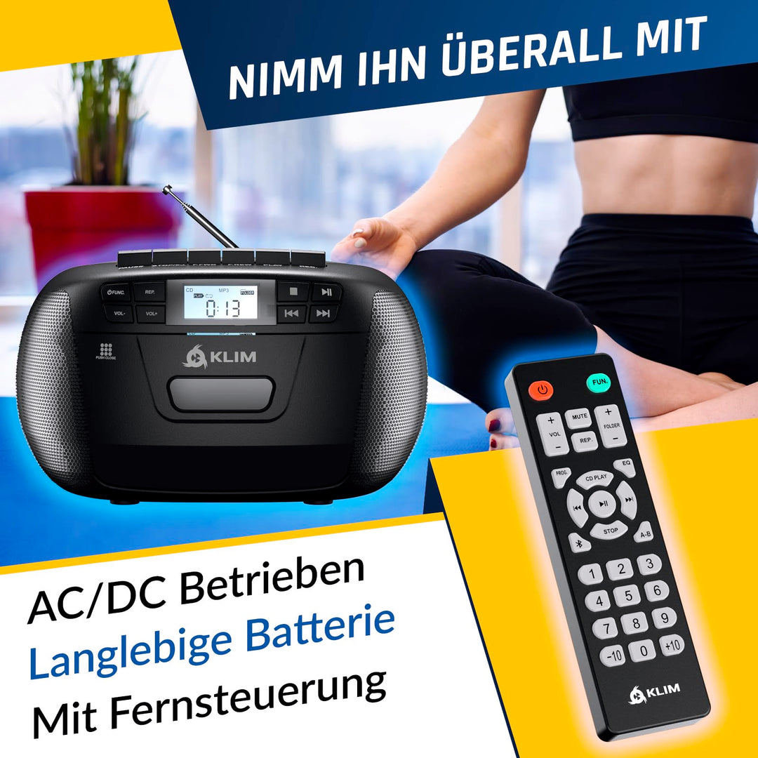 Boombox mit CD-Player, Kassette, Radio &amp; Bluetooth 5.1 - Bild 5