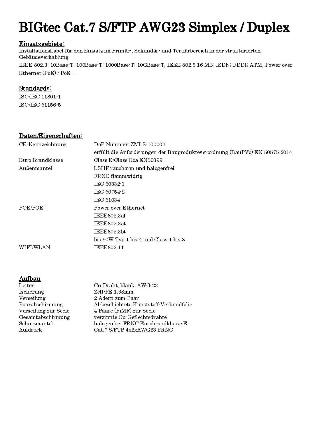 Verlegekabel CAT 7 S/FTP PiMF halogenfrei 100m orange PoE - Bild 7